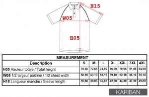 Polo Kariban Base Ball manches raglan contrastées