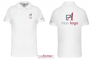 Polo prestige Kariban blanc pour homme