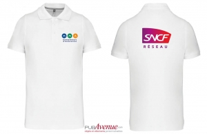 Polo personnalisé prestige Kariban blanc pour homme