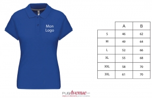 Polo personnalisé prestige haut de gamme personnalisé pour femme