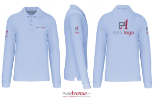 Polo personnalisé Kariban Prestige à manches longues pour homme