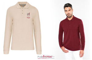 Polo Kariban Prestige à manches longues pour homme