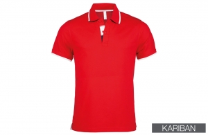 Polo personnalisé homme en maille piqué et col contrasté