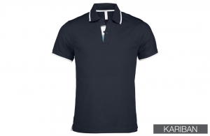 Polo personnalisé homme en maille piqué et col contrasté