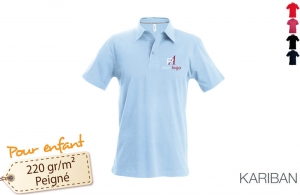 Polo personnalisé prestige Kariban couleur pour enfant
