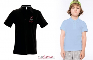Polo personnalisé prestige Kariban couleur pour enfant