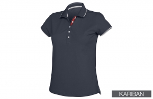 Polo personnalisé kariban à maille piqué bicolore pour femme