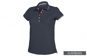 Polo kariban maille piqué bicolore pour femme