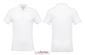 Polo maille piqué business Kariban blanc pour homme