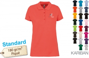 Polo personnalisé business kariban à maille piqué pour femme