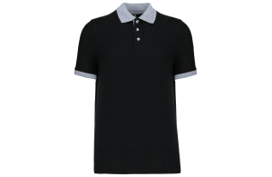 Polo bicolore col et manche contrasté pour homme