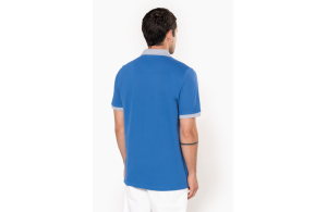 Polo personnalisé bicolore col et manche contrasté pour homme