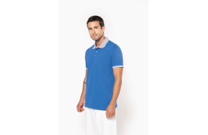 Polo personnalisé bicolore col et manche contrasté pour homme