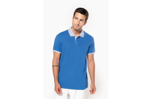 Polo personnalisé bicolore col et manche contrasté pour homme