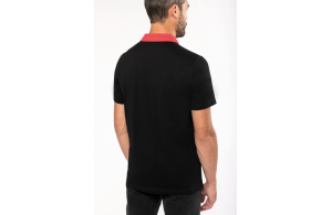 Polo personnalisé jersey à col bicolore pour homme