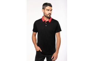 Polo jersey col bicolore pour homme