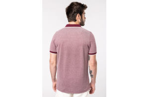 Polo personnalisé bicolore au look tendance pour homme