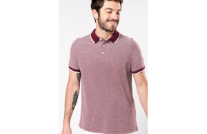 Polo personnalisé bicolore au look tendance pour homme