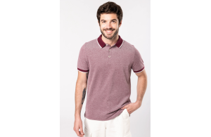 Polo personnalisé bicolore au look tendance pour homme