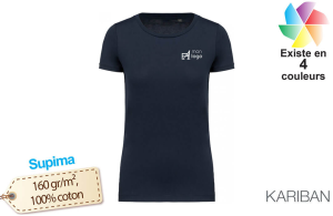 T-shirt Supima® coupe ajustée pour femme publicitaire personnalisé 