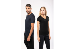 T-shirt col V Supima® kariban pour femme