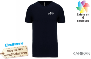 T-shirt élasthanne kariban pour homme publicitaire personnalisé 