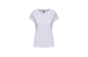 T-shirt élasthanne blanc pour femme