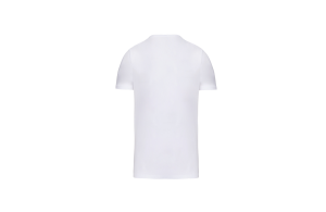 T-shirt col V blanc élasthanne pour homme