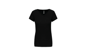 T-shirt col V élasthanne pour femme