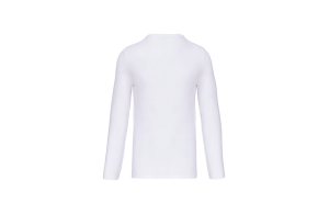 T-shirt manches longues blanc en élasthanne pour homme