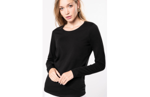 T-shirt manches longues en élasthanne pour femme