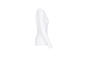 T-shirt manches longues blanc en élasthanne pour femme