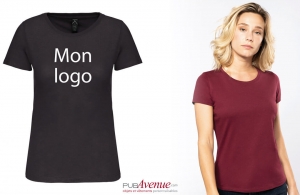 Tee-shirt personnalisé en coton bio kariban pour femme