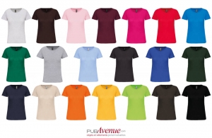 Tee-shirt personnalisé en coton bio kariban pour femme