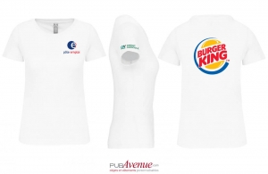 T-shirt personnalisé blanc en coton bio kariban pour femme