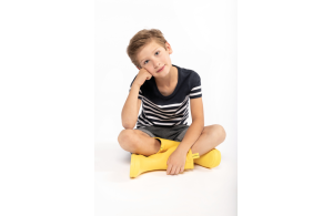 T-shirt marinière col rond en coton Bio pour enfant