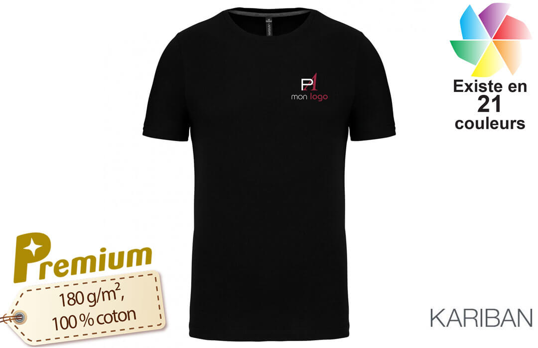 T-shirt personnalisé kariban 190 pour homme