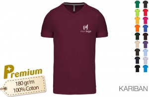 Tee-shirt col V prestige kariban pour homme