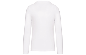 T-shirt prestige blanc à manches longues pour homme