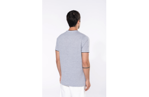 T-shirt col V en maille piquée pour homme