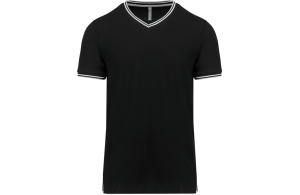 T-shirt col V en maille piquée pour homme