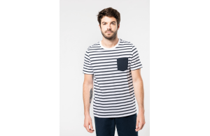 T-shirt rayé marin avec poche