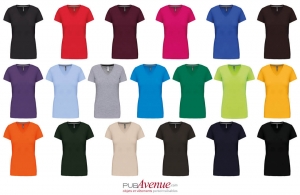 Tee-shirt col V prestige kariban pour femme