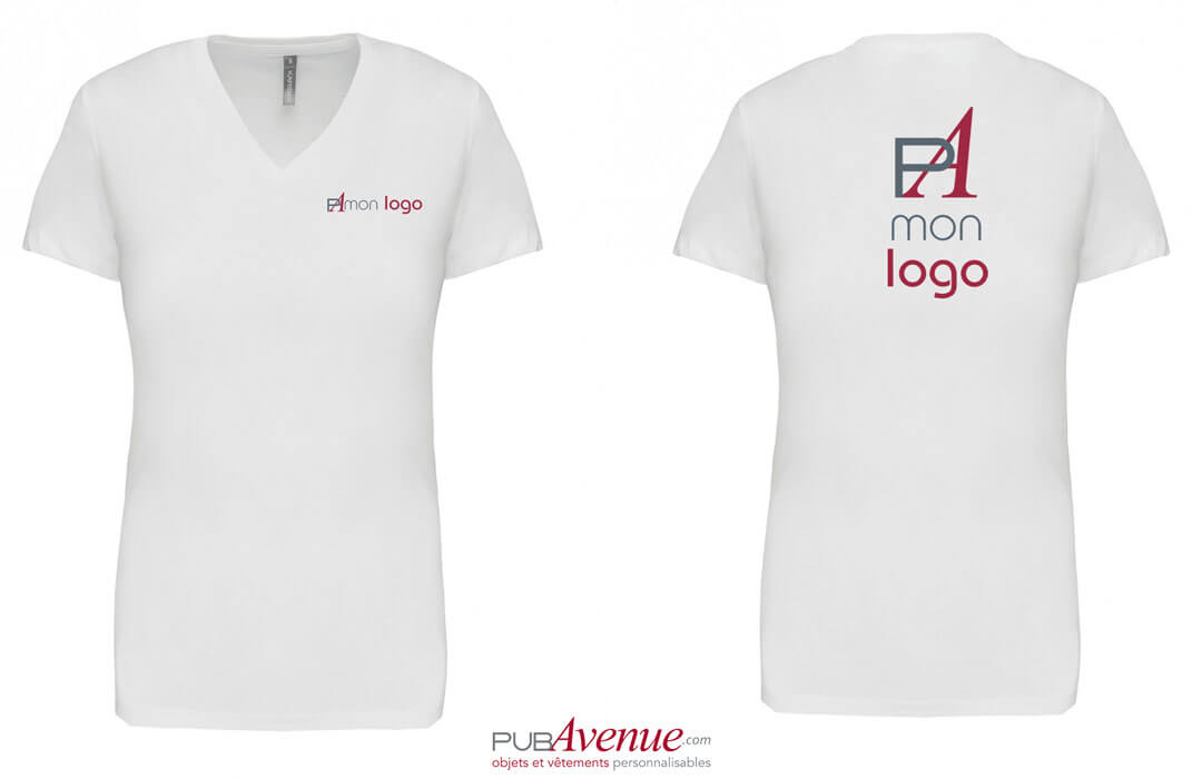 T-shirt Sport Personnalisé Pour Femme 'koury' Blanc