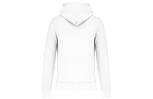 Sweat à capuche blanc en coton bio pour homme