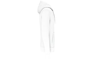 Sweat à capuche blanc en coton bio pour homme