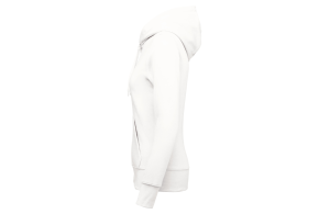 Sweat à capuche blanc en coton bio pour femme