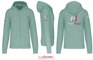 Veste à capuche personnalisée en coton bio écologique pour homme