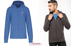 Veste à capuche personnalisée en coton bio écologique pour homme