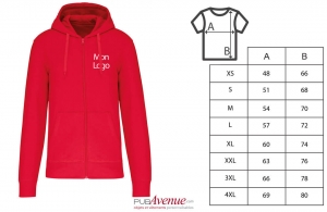 Veste à capuche personnalisée en coton bio écologique pour homme